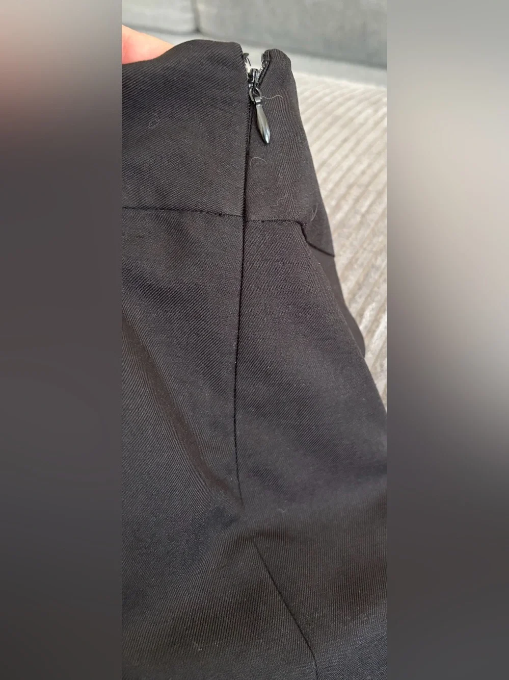 Classic Black Pencil Skirt with Front Slits